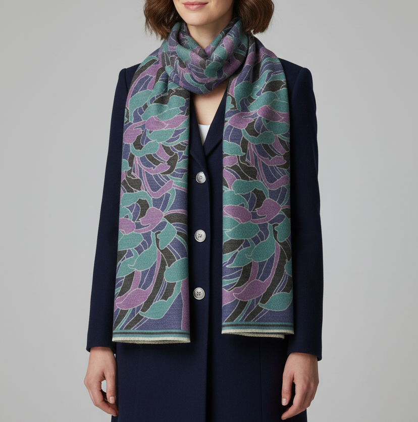 WOOL SCARF "MYSTIQUE FOREST" - Image 2